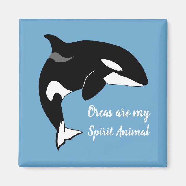 Orca Killer Whale Spirit Animal Magnet (Vorne)