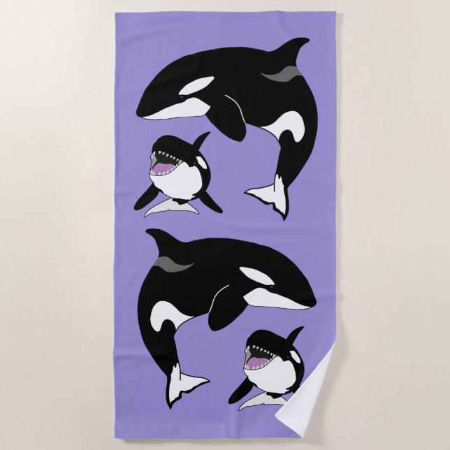 Orca Killer Whale Strandtuch (Vorderseite)