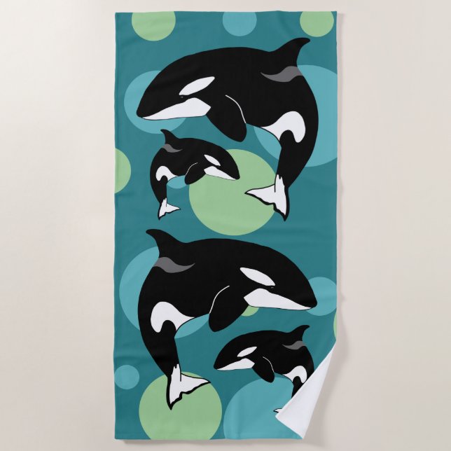 Orca Killer Whale Strandtuch (Vorderseite)