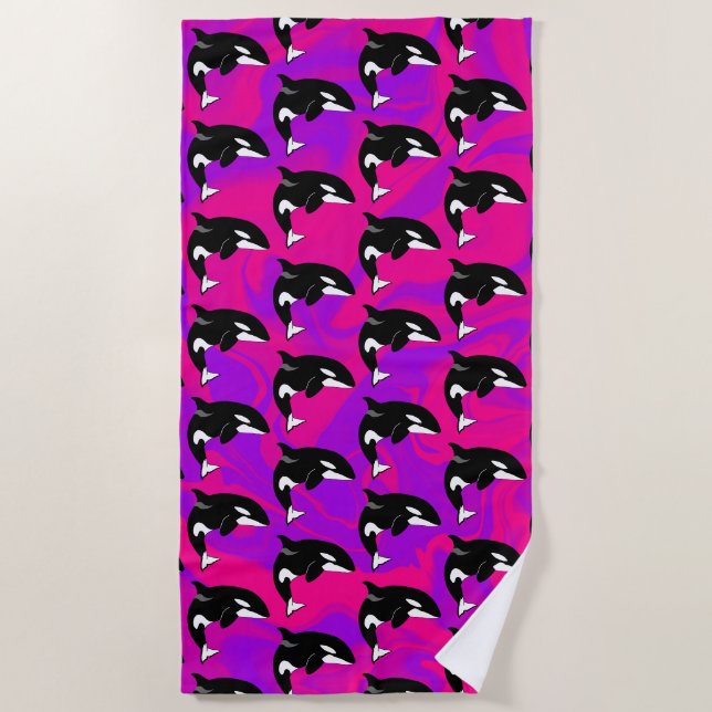 Orca Killer Whale Strandtuch (Vorderseite)