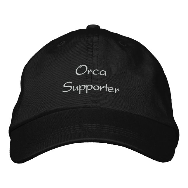 ORCA (Killer Whale) Unterstützer bestickter Hut (Vorderseite)