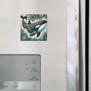Orca Killer Whale Whimsical Nautical Personalisier Magnet