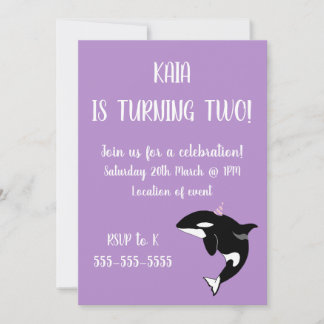 Orca Killer Whale zum Geburtstag Einladung