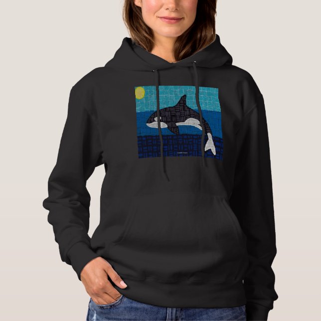 Orca (lebendig) - Kapuzenpullover für Damen Hoodie (Vorderseite)
