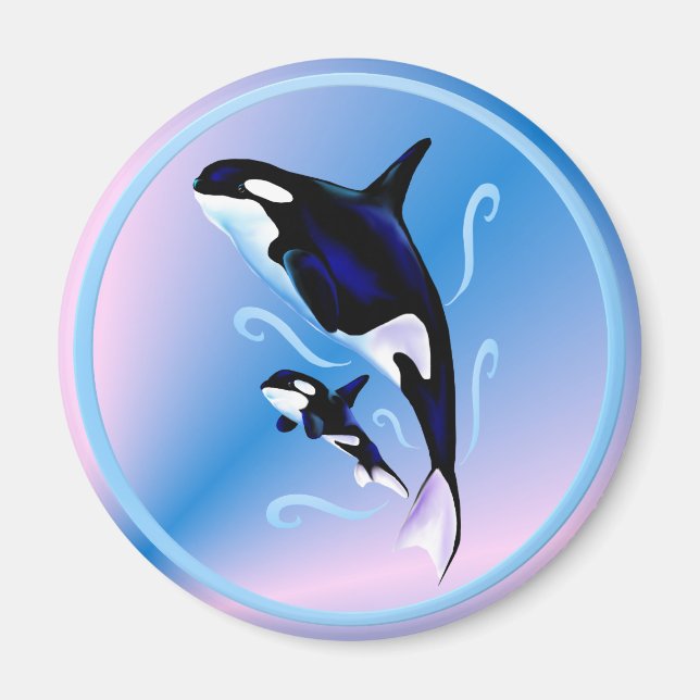 Orca Maman et Magnet bébé (Devant)