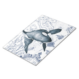 Orca Map Blue Notizblock