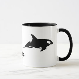 Orca Mutter und zwei Kälber Tasse