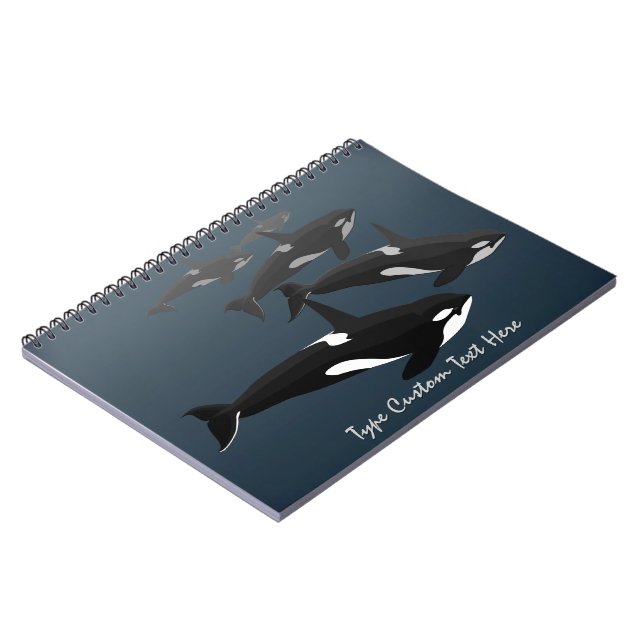 Orca Notebook Personalisiert Killer Whale Journal Notizblock (Linke Seite)