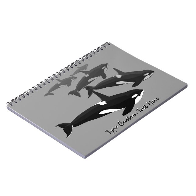 Orca Notebook Personalisiert Killer Whale Journal Notizblock (Linke Seite)