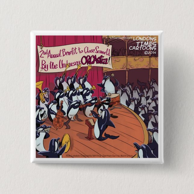 Orca Orchestra Funny Button (Vorderseite)