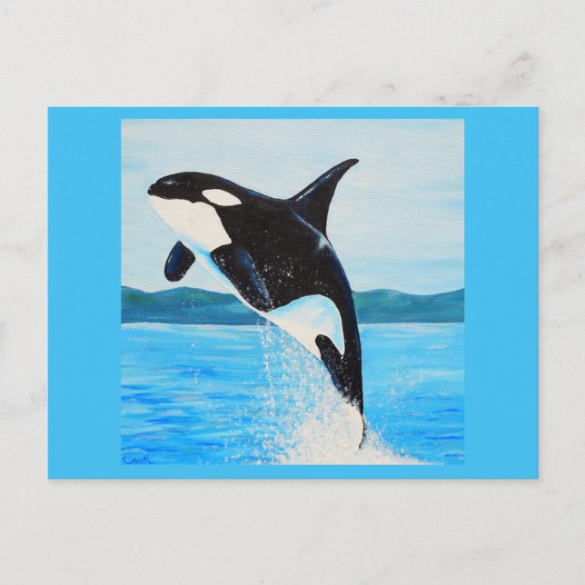 Orca Painting Postkarte (Vorderseite)