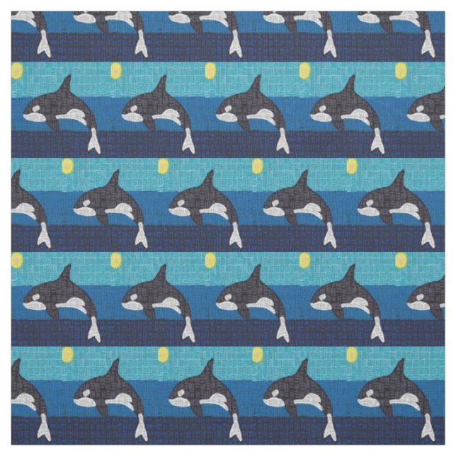 Orca - Pima-Baumwollstoff Stoff (Muster)