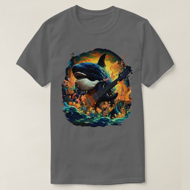 Orca Playing Guitar T-Shirt (Design vorne)