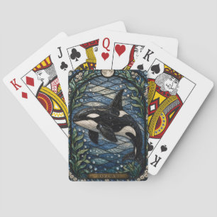 Orca Polar Strait Illumina Bleiglas Spielkarten