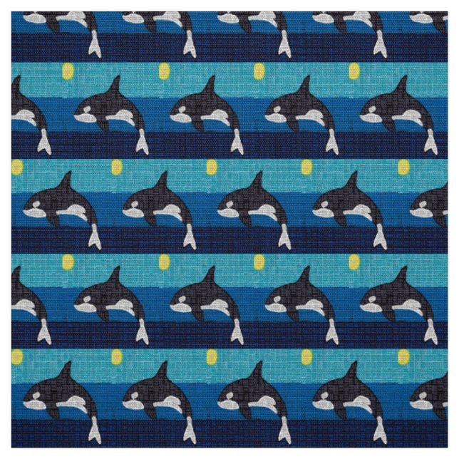 Orca - Polyester-Poplin-Stoff Stoff (Muster)