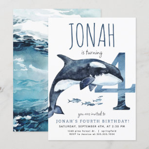 Orca quatrième invitation anniversaire