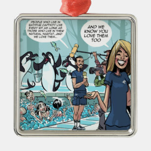 Orca Rache von Rick London Funny Silbernes Ornament