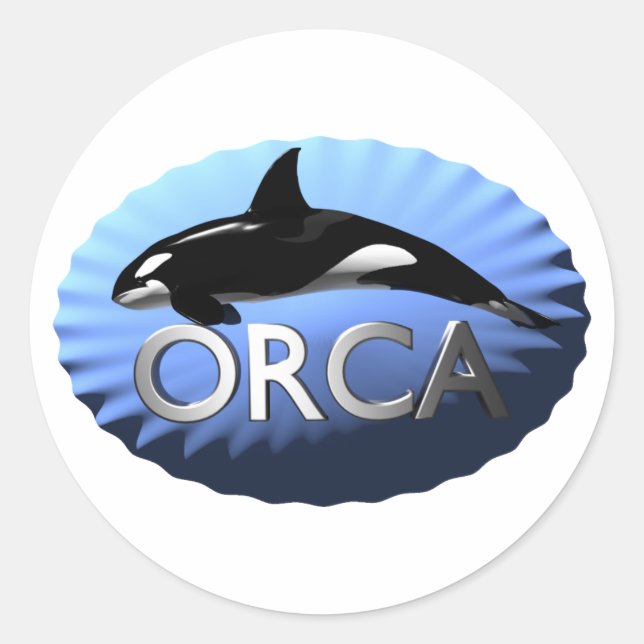 Orca Runder Aufkleber (Vorderseite)