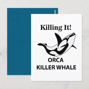 Orca Schwertwal Killing It Lustig Postkarte