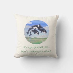 Orca Spirits "Es ist auch mein Planet" Kissen