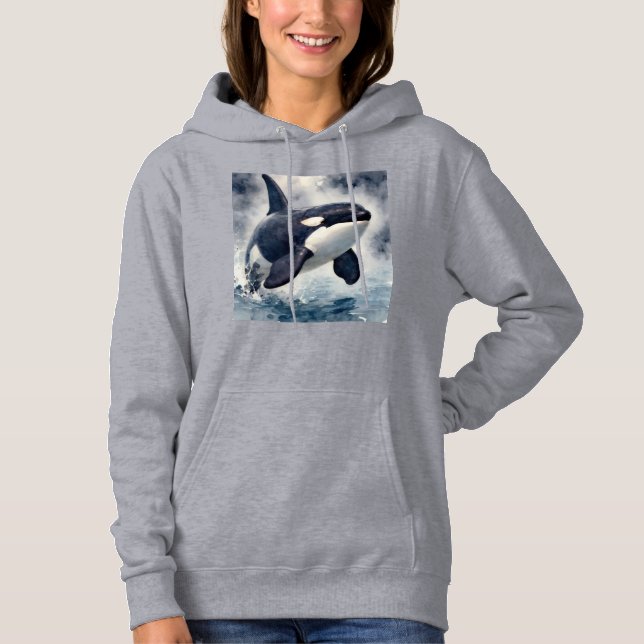 Orca Stormy waves Hoodie (Vorderseite)
