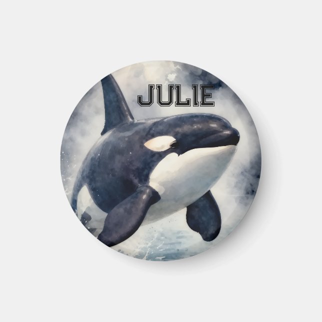  Orca Stormy waves, Personalized Magnet (Vorne)