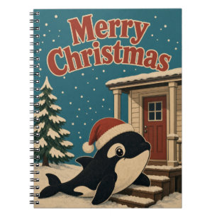Orca-Terrassenstufe Tier Weihnachten Notizblock