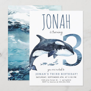 Orca troisième invitation anniversaire