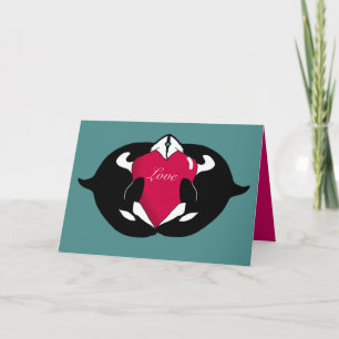 Orca Valentinstag Card Karte