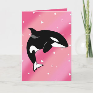 Orca Valentinstag Dankeskarte