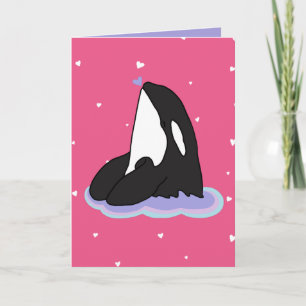 Orca Valentinstag Karte