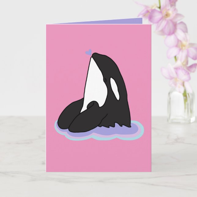 Orca Valentinstag Karte (Orchidee)