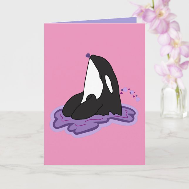 Orca Valentinstag Karte (Orchidee)
