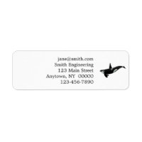 Orca Wal Illustration - Hintergrundfarbe auswählen
