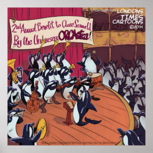 Orca-Wal-Orchester Lustiges Poster