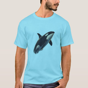 Orca-Wal Schwarzes Ozean-Splash-Grafik-T-Shirt T-Shirt