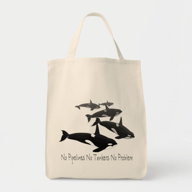 Orca-Wal-Taschen-Taschen-umweltfreundliche Tragetasche (Vorne)