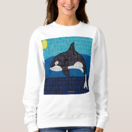 Orca (weiß) - Damen-Sweatshirt Sweatshirt
