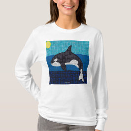 Orca (weiß) - Langarmshirt für Damen T-Shirt