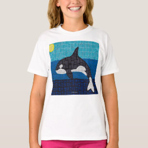 Orca (weiß) - Mädchen Basic T-Shirt