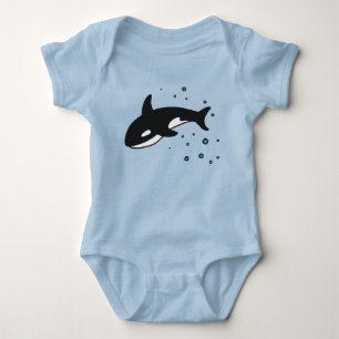 Orca Whale Baby Bodysuit Strampler