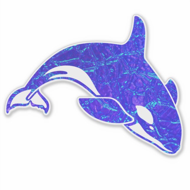 Orca Whale Holographic Water Sticker (Vorderseite)