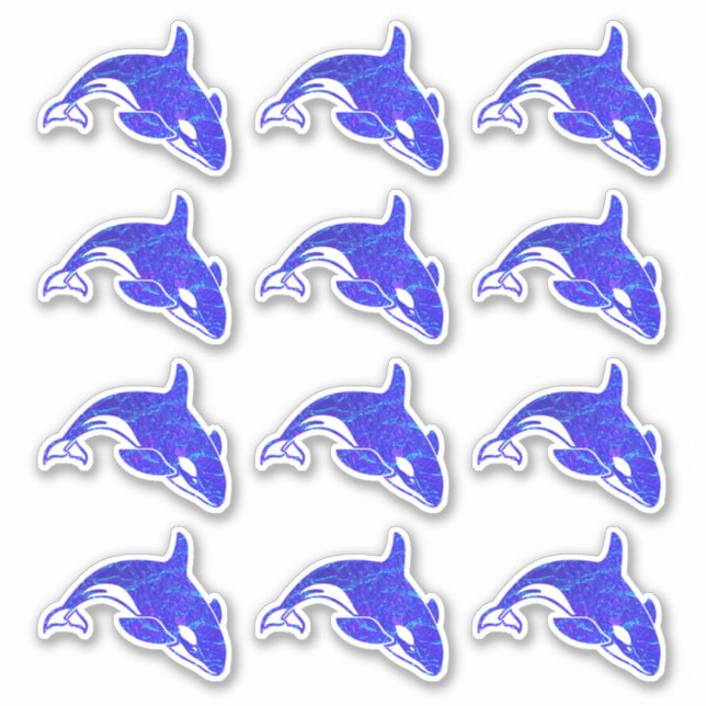 Orca Whale Holographic Water Stickers Aufkleber (Vorderseite)