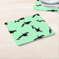 Orca Whale Illustration Pod-Muster Seezunge