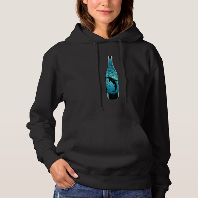 Orca whale in a bottle hoodie (Vorderseite)
