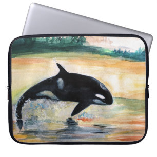 Orca Whale Neoprene Laptop Sleeve 15"