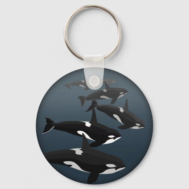 Orca Whale Schlüsselanhänger Personalisiert Whale  (Vorderseite)