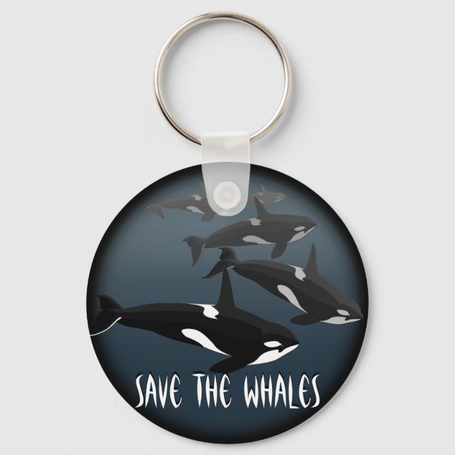 Orca Whale Schlüsselanhänger Personalisiert Whale  (Vorderseite)