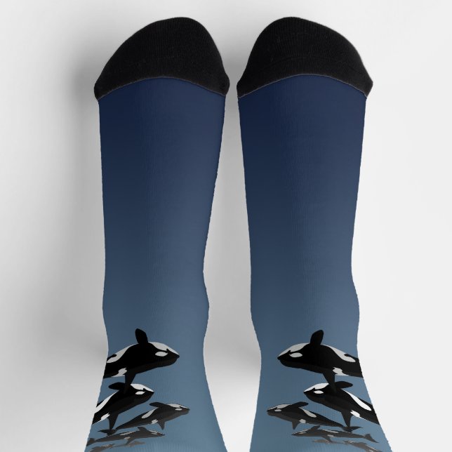 Orca Whale Socks Whale Art Socks - Customize Socken (Oben)