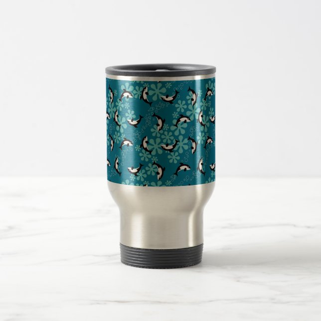 Orca Whale Travel Mug Reisebecher (Mittel)